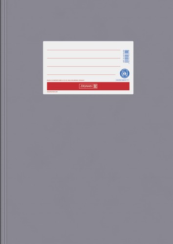 Hefthülle grau aus - aus, papier