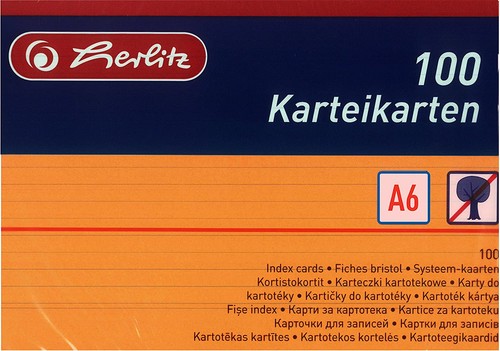 Herlitz karteikarten - herlitz, a6