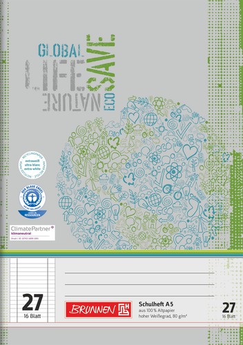 Brunnen schulheft lineatur - brunnen, a5